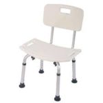 Accessible bath chair with back