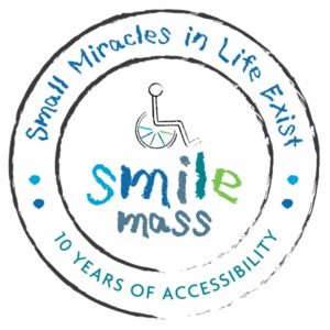 SMILE Mass 10 years of accessibility logo